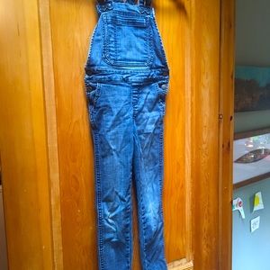 Cute slim leg denim overalls